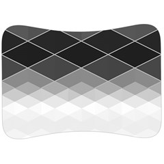 Black White Grey Color Diamonds Velour Seat Head Rest Cushion by SpinnyChairDesigns