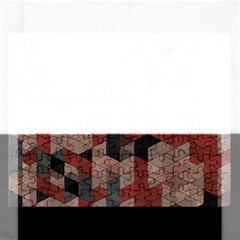 Auburn Grey And Tan Truchet Tiles Rectangular Jigsaw Puzzl by SpinnyChairDesigns