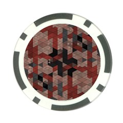 Auburn Grey And Tan Truchet Tiles Poker Chip Card Guard (10 Pack) by SpinnyChairDesigns