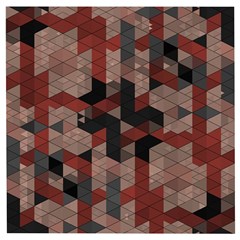 Auburn Grey And Tan Truchet Tiles Wooden Puzzle Square by SpinnyChairDesigns