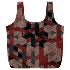 Auburn Grey And Tan Truchet Tiles Full Print Recycle Bag (xxxl) by SpinnyChairDesigns