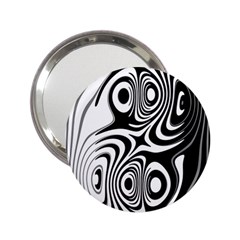 Black And White Abstract Stripes 2 25  Handbag Mirrors by SpinnyChairDesigns