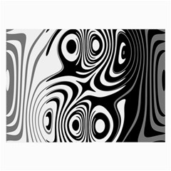 Black And White Abstract Stripes Large Glasses Cloth (2 Sides) by SpinnyChairDesigns