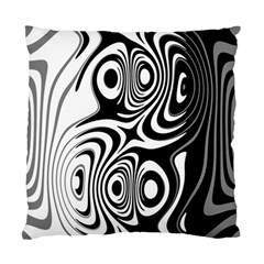 Black And White Abstract Stripes Standard Cushion Case (one Side)