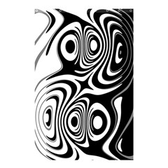 Black And White Abstract Stripes Shower Curtain 48  X 72  (small)  by SpinnyChairDesigns