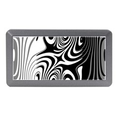 Black And White Abstract Stripes Memory Card Reader (mini) by SpinnyChairDesigns