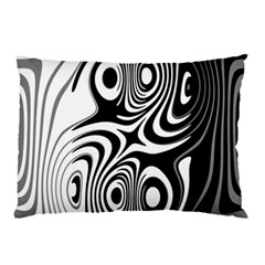 Black And White Abstract Stripes Pillow Case (two Sides)