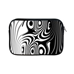 Black And White Abstract Stripes Apple Ipad Mini Zipper Cases by SpinnyChairDesigns