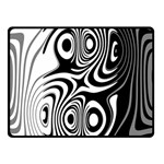 Black and White Abstract Stripes Double Sided Fleece Blanket (Small)  45 x34  Blanket Back