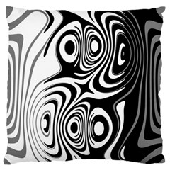 Black And White Abstract Stripes Standard Flano Cushion Case (one Side) by SpinnyChairDesigns