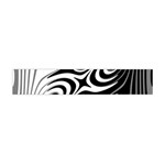 Black and White Abstract Stripes Flano Scarf (Mini) Front