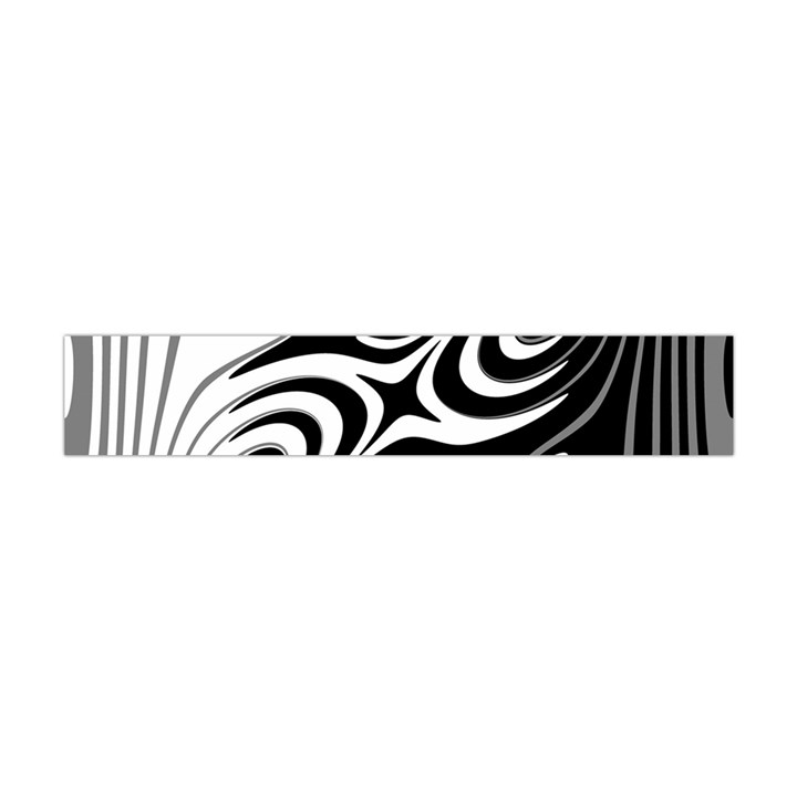 Black and White Abstract Stripes Flano Scarf (Mini)