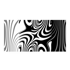 Black And White Abstract Stripes Satin Wrap by SpinnyChairDesigns