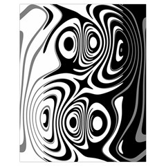 Black And White Abstract Stripes Drawstring Bag (small) by SpinnyChairDesigns