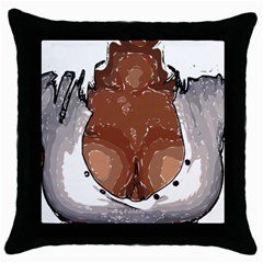 Sexy Boobs Breast Cleavage Woman Throw Pillow Case (black) by HermanTelo