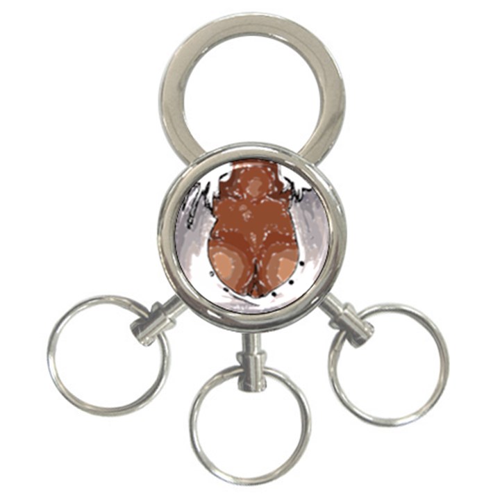 Sexy Boobs Breast Cleavage Woman 3-Ring Key Chain