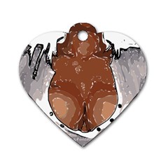 Sexy Boobs Breast Cleavage Woman Dog Tag Heart (two Sides)