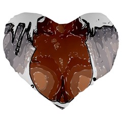 Sexy Boobs Breast Cleavage Woman Large 19  Premium Heart Shape Cushions