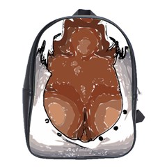 Sexy Boobs Breast Cleavage Woman School Bag (large) by HermanTelo