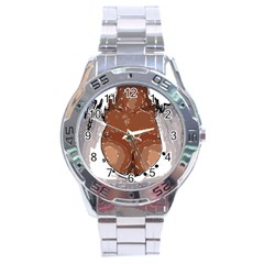 Sexy Boobs Breast Cleavage Woman Stainless Steel Analogue Watch