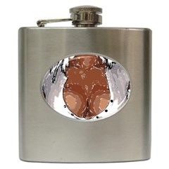 Sexy Boobs Breast Cleavage Woman Hip Flask (6 Oz) by HermanTelo