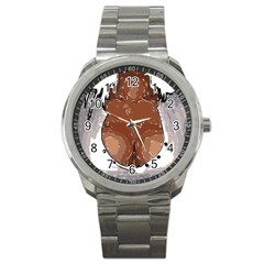 Sexy Boobs Breast Cleavage Woman Sport Metal Watch