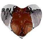 Sexy Boobs Breast Cleavage Woman Large 19  Premium Flano Heart Shape Cushions Front