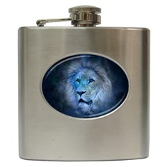 Astrology Zodiac Lion Hip Flask (6 Oz) by Mariart