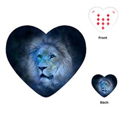 Astrology Zodiac Lion Playing Cards Single Design (heart) by Mariart