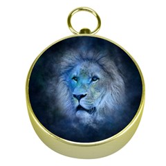 Astrology Zodiac Lion Gold Compasses by Mariart