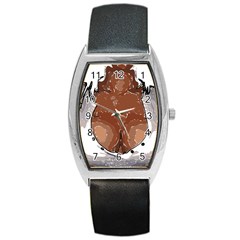 Sexy Boobs Breast Cleavage Woman Barrel Style Metal Watch by HermanTelo