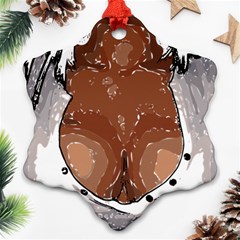 Sexy Boobs Breast Cleavage Woman Ornament (snowflake)