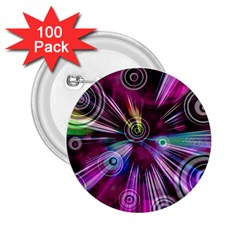 Fractal Circles Abstract 2 25  Buttons (100 Pack)  by HermanTelo