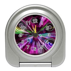 Fractal Circles Abstract Travel Alarm Clock