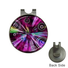 Fractal Circles Abstract Hat Clips With Golf Markers