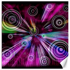 Fractal Circles Abstract Canvas 12  X 12 