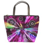 Fractal Circles Abstract Bucket Bag Front