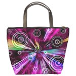 Fractal Circles Abstract Bucket Bag Back