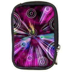 Fractal Circles Abstract Compact Camera Leather Case