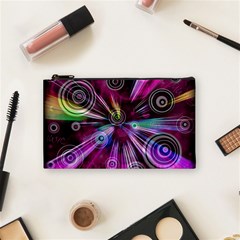 Fractal Circles Abstract Cosmetic Bag (small)