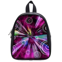 Fractal Circles Abstract School Bag (small)