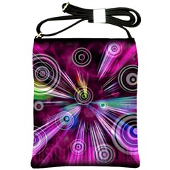 Fractal Circles Abstract Shoulder Sling Bag