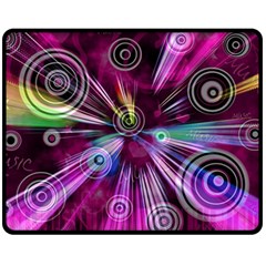 Fractal Circles Abstract Fleece Blanket (medium) 