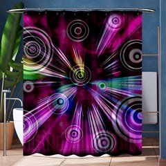 Fractal Circles Abstract Shower Curtain 60  X 72  (medium)  by HermanTelo