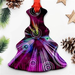 Fractal Circles Abstract Christmas Tree Ornament (two Sides)