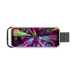 Fractal Circles Abstract Portable Usb Flash (one Side) by HermanTelo