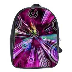 Fractal Circles Abstract School Bag (xl)