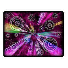 Fractal Circles Abstract Double Sided Fleece Blanket (small) 