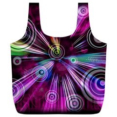 Fractal Circles Abstract Full Print Recycle Bag (xl) by HermanTelo