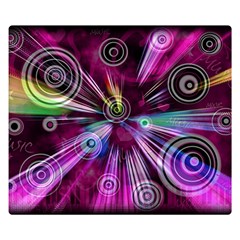 Fractal Circles Abstract Double Sided Flano Blanket (small) 